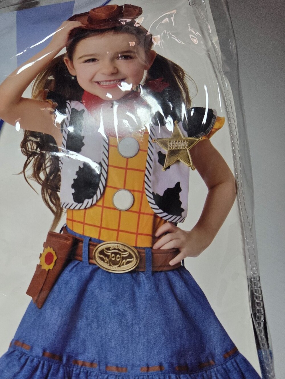 Spirit Cowgirl Sheriff Costume - Yellow, Blue, Brown, White, Black